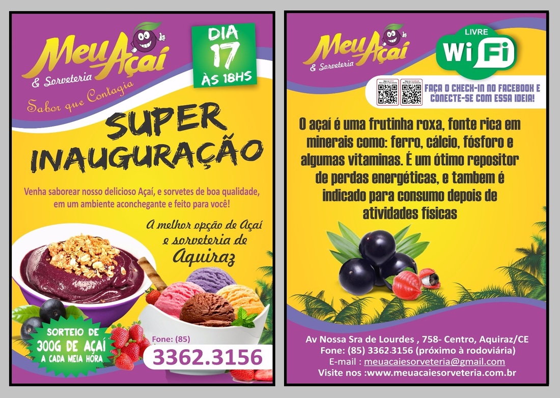 INAUGURAÇÃO - Meu Açaí e Sorveteria em Aquiraz no Ceará - O sabor que contagia.